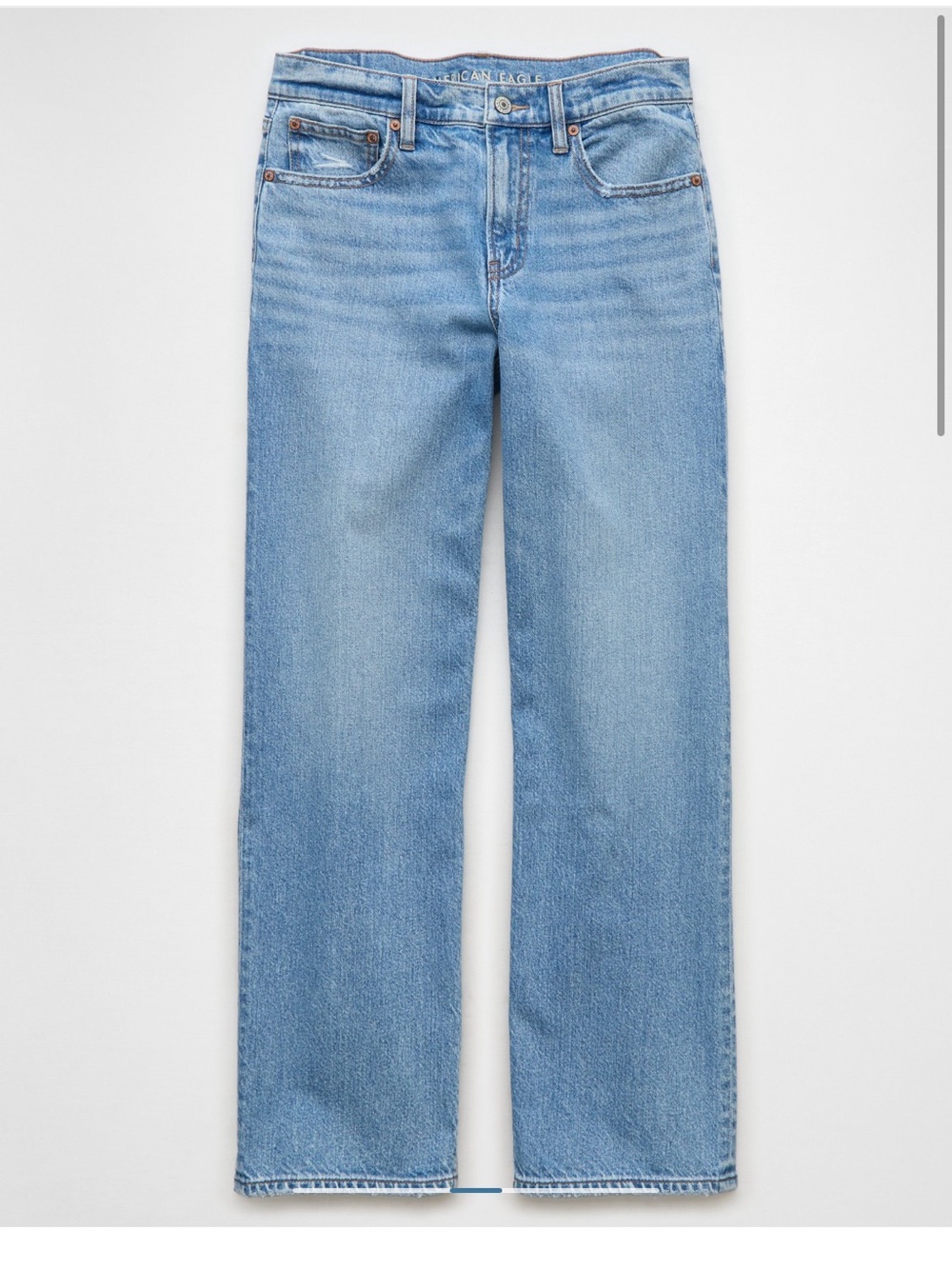 American Eagle Stovepipe Light Blue Wide Leg Jeans
